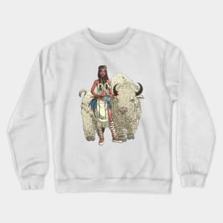 White Buffalo Woman Crewneck Sweatshirt